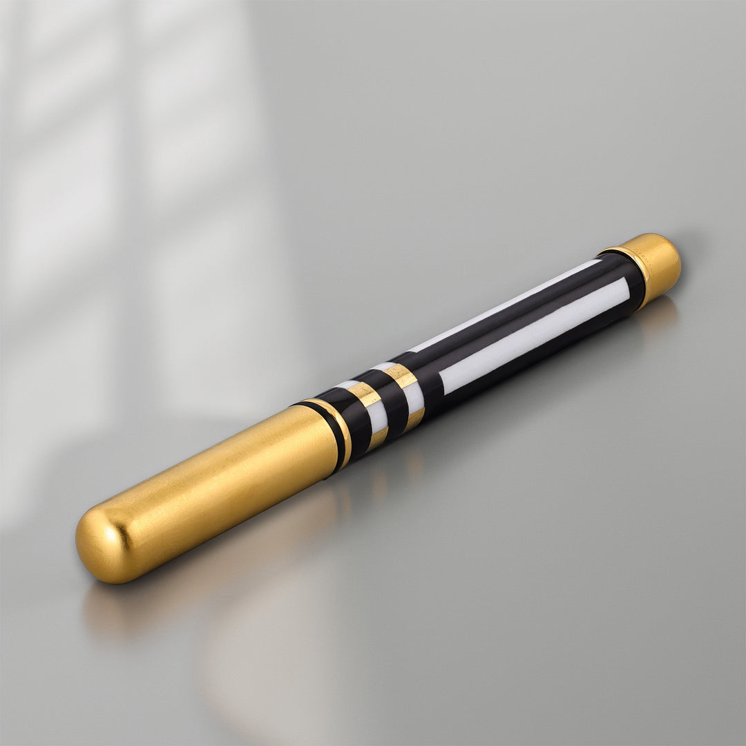Lamy Lady Black/Gold/White Plaid Rosenthal Porcelain Fountain Pen