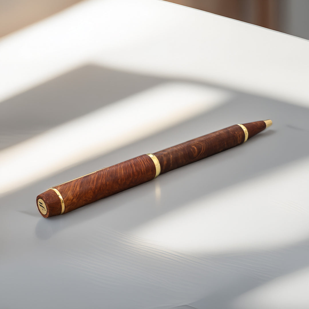 Waterman Le Man 100 Briarwood Ballpoint Pen – 1987 Limited Wood Edition