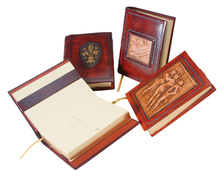 Fleur-de-lys Italian Refillable Leather Journal