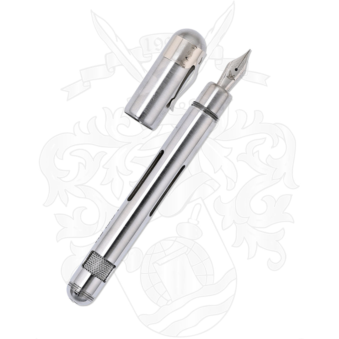 LOCLEN Electa Fountain Pen - Brushed Chrome