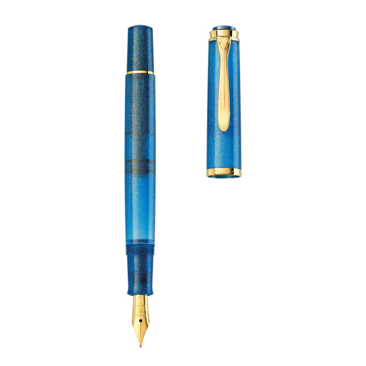 Pelikan Classic M200 Golden Lapis Set with Edelstein Ink of the Year 2024 Golden Lapis