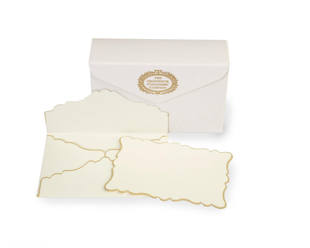 Grosvenor Cards & Envelopes - Ecru Enclosures – Asparagus (10ct.)