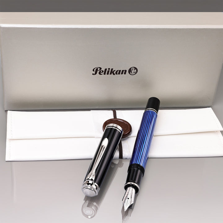 Pelikan M805 Blue/Black Foutain Pen