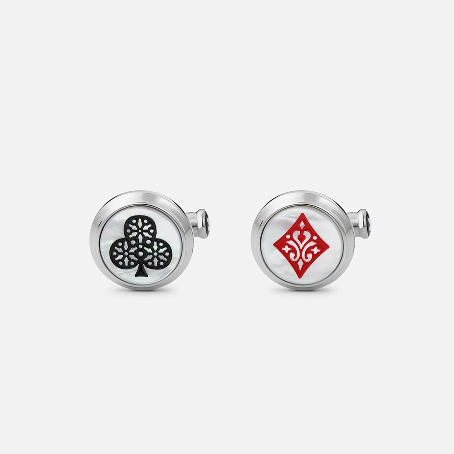 Montblanc Meisterstück Tribute to the Book Around the World in 80 Days Ace of Club & Ace of Diamond Cufflinks by Mont Blanc