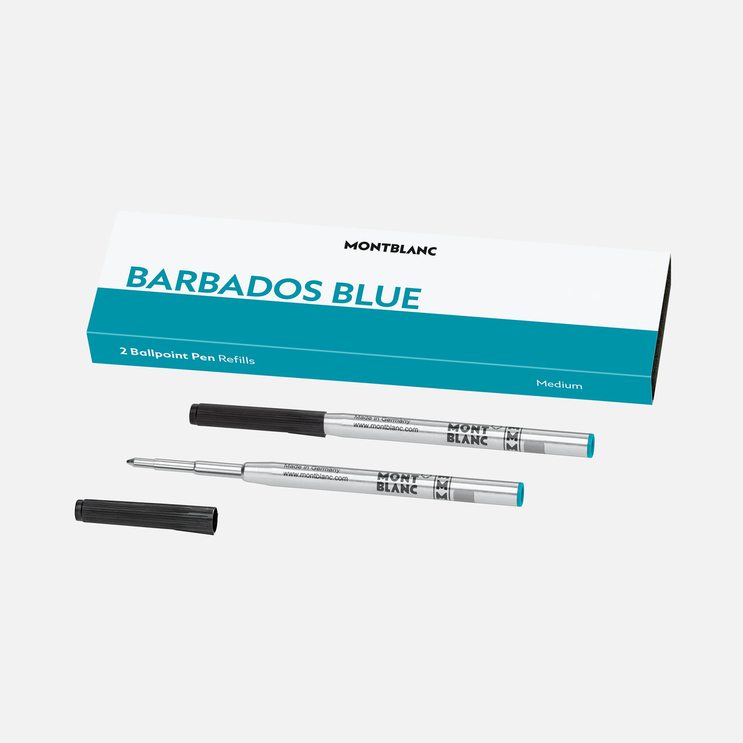 Montblanc 2pk Ballpoint Refills in Barbados Blue by Mont Blanc