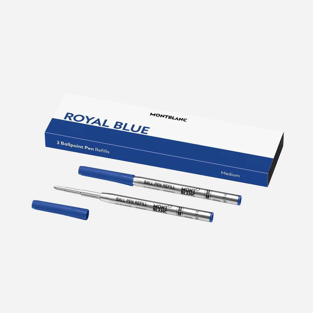 Montblanc 2pk Ballpoint Refills in Royal Blue by Mont Blanc