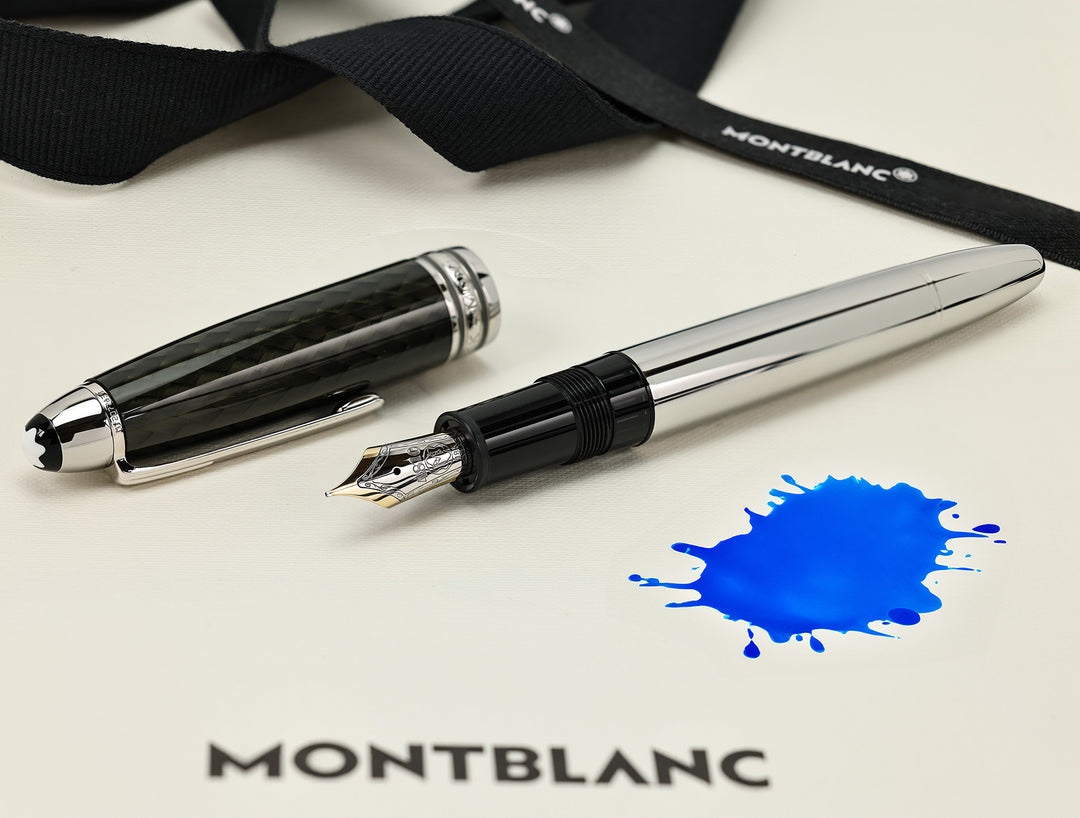 Montblanc Meisterstück 146 Solitaire Steel and Carbon Fiber Fountain Pen