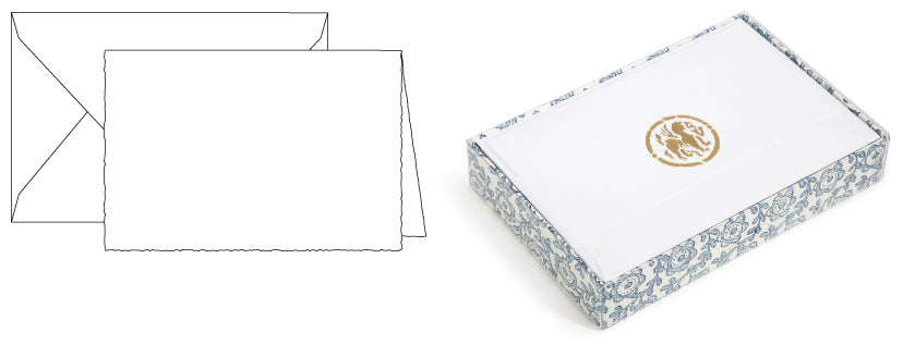 Medioeval Folded Cards and Envelopes 4.55" x 6.69" (10ct) | Rossi 1931 Italian Stationery