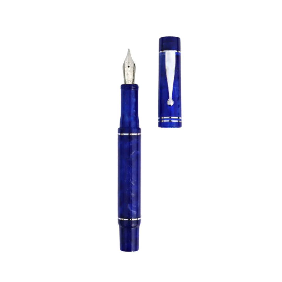 Gioia Alleria Fountain Pen Mare Chiaro Fine w/Silver Trim