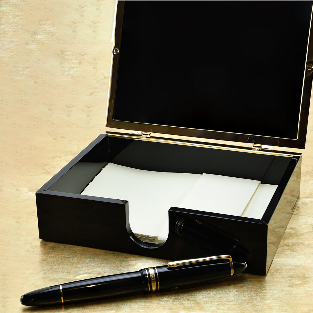 Montblanc Desk Paper Box - Solitaire Series Black & Gold