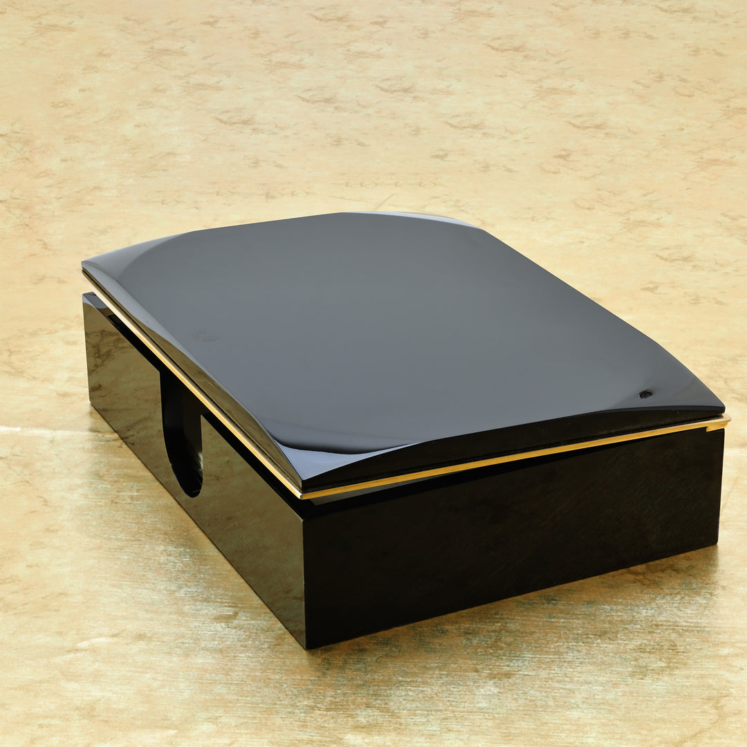 Montblanc Desk Paper Box - Solitair Series Black & Gold