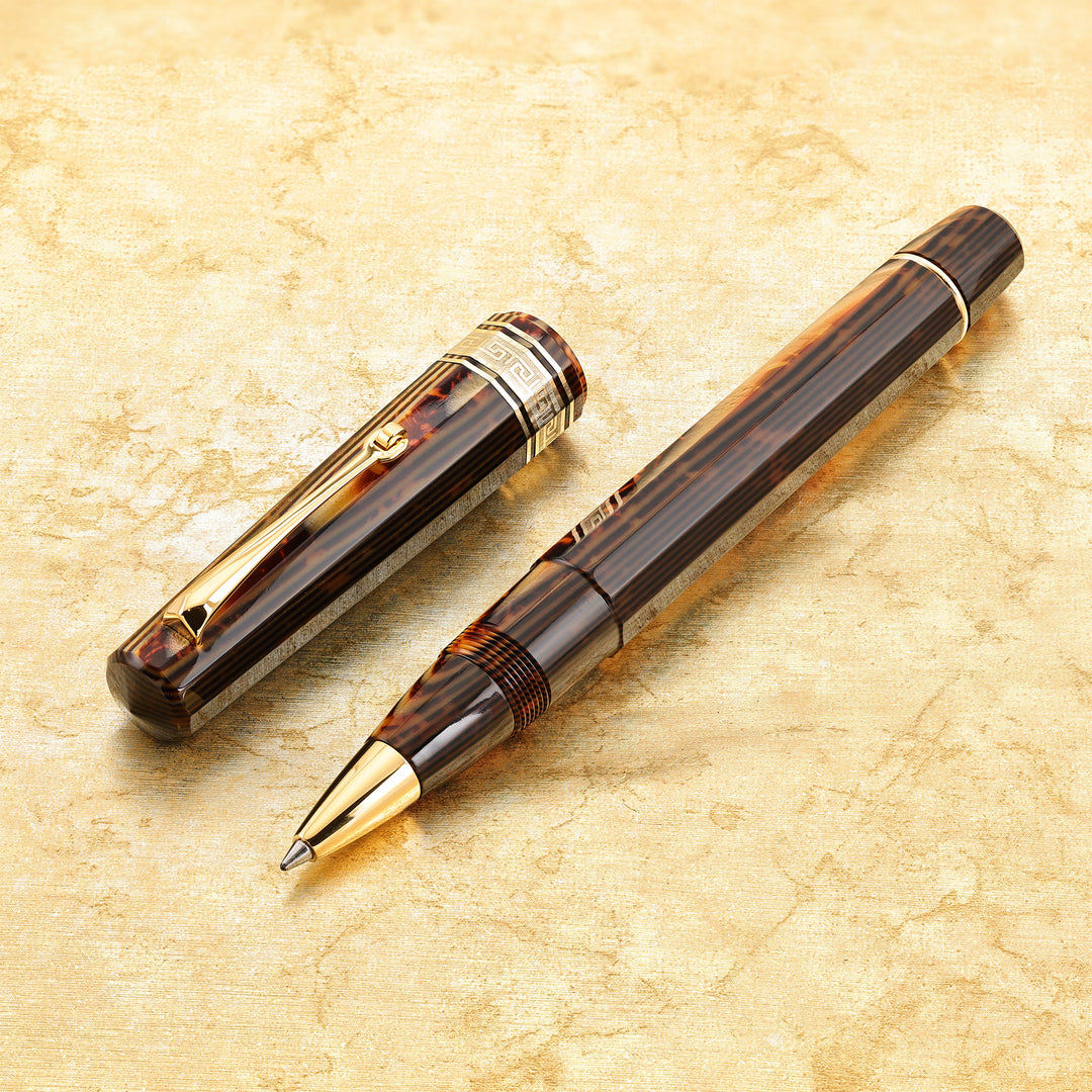 OMAS Celluloid Arco Brown Rollerball Pen