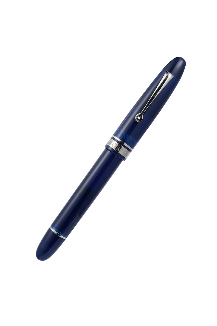 Omas Ogiva Blue Fountain Pen With Silver Trim