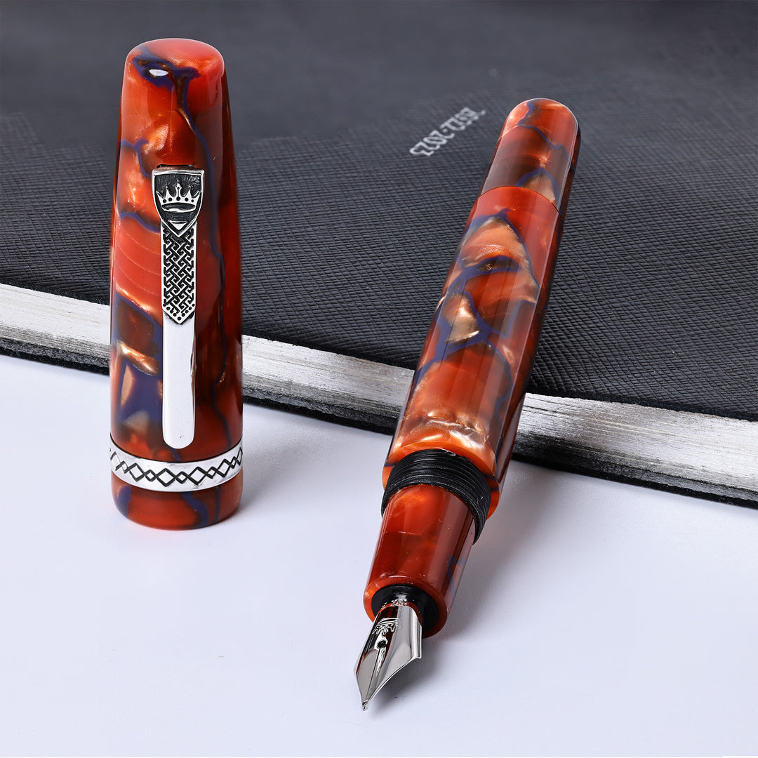 Krone Orange Boulder Fountain Pen