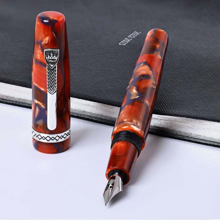 Krone Orange Boulder Fountain Pen