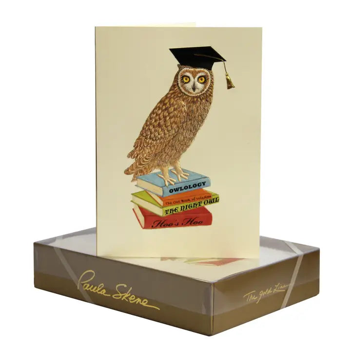 Paula Skene Owl Graduation Card - Single