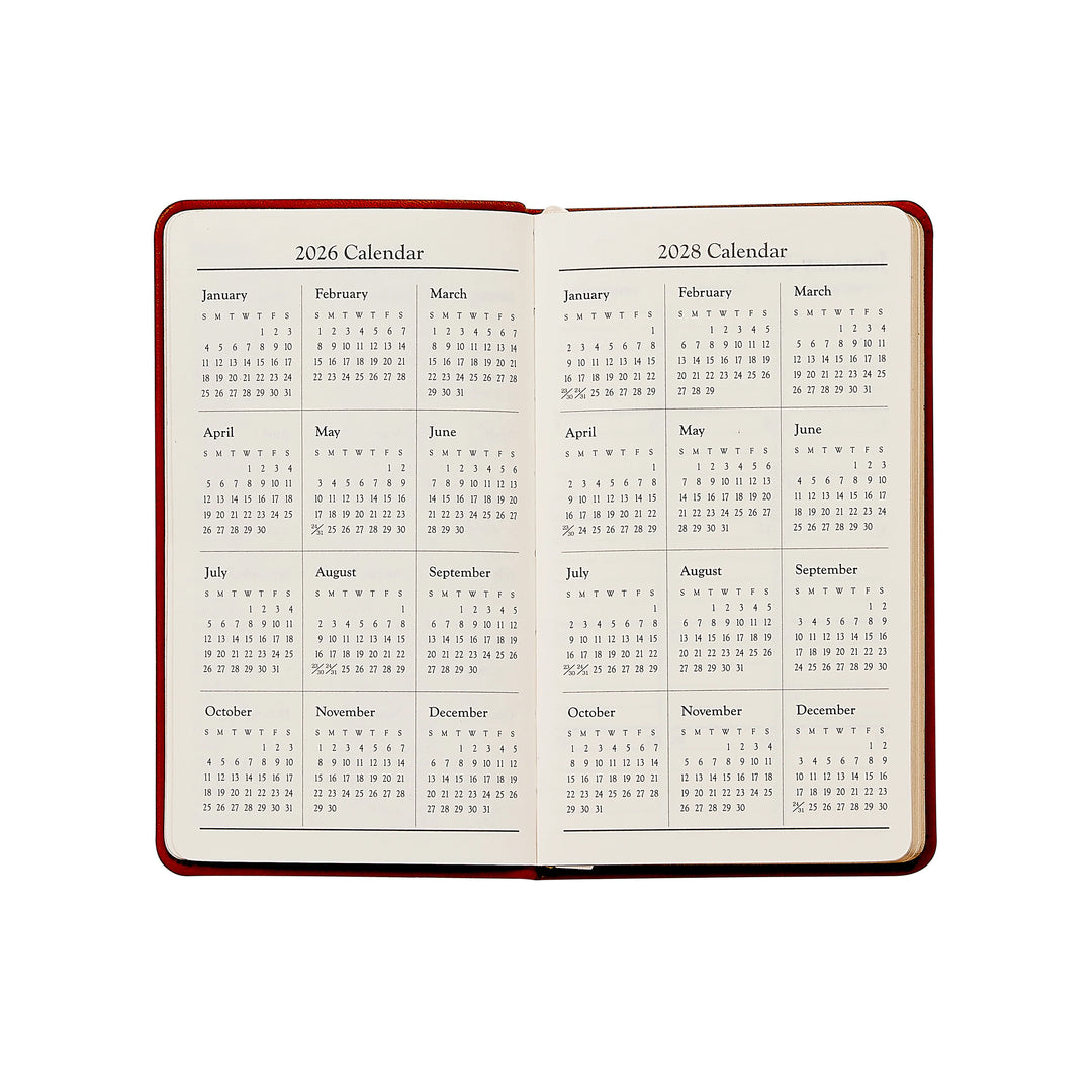 Graphic Image 2027 Pocket Datebook- Embossed Croc Leather 3"x5"