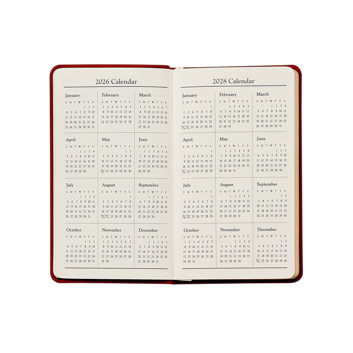 Graphic Image 2027 Pocket Datebook- Embossed Croc Leather 3"x5"