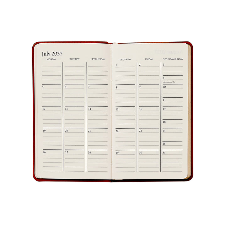 Graphic Image 2027 Pocket Datebook- Embossed Croc Leather 3"x5"