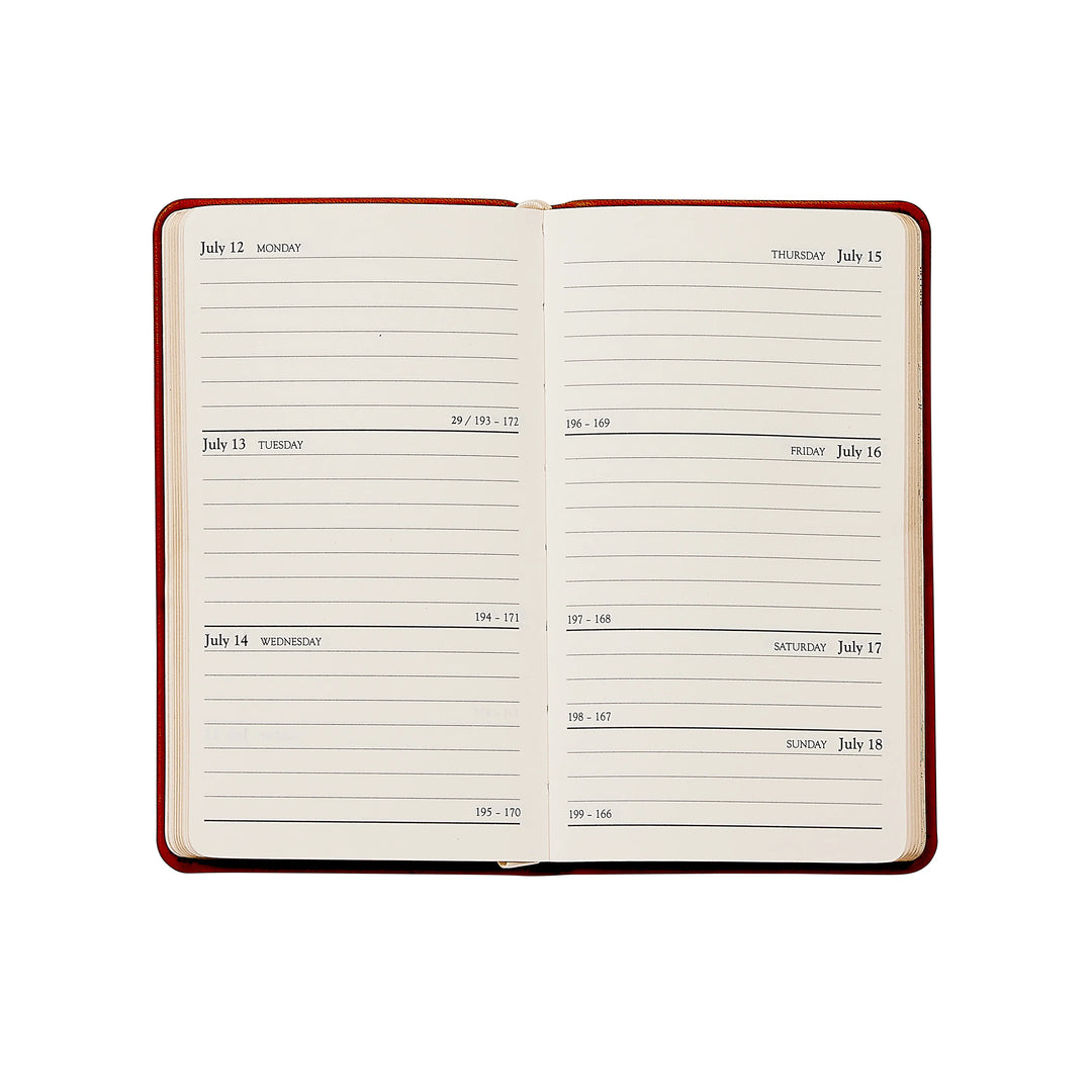 Graphic Image 2027 Pocket Datebook- Embossed Croc Leather 3"x5"