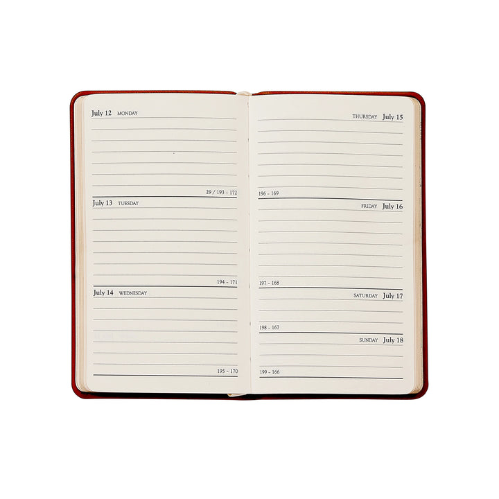 Graphic Image 2027 Pocket Datebook- Embossed Croc Leather 3"x5"