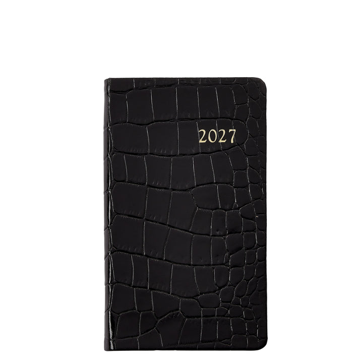 Graphic Image 2027 Pocket Datebook- Embossed Croc Leather 3"x5"