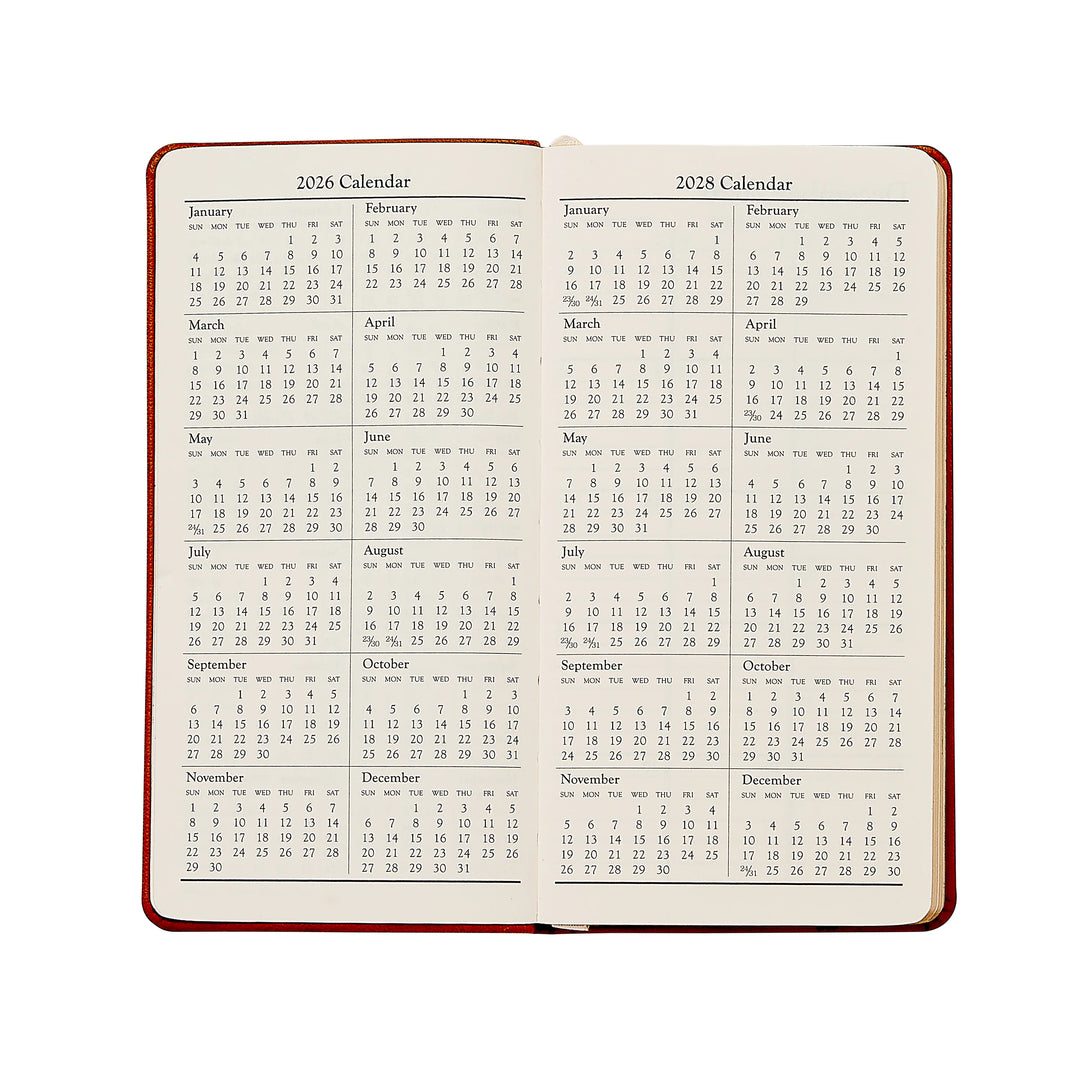 Graphic Image 2027 Pocket Datebook- Embossed Croc Leather 3 1/4"x6"