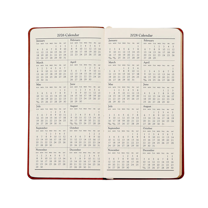 Graphic Image 2027 Pocket Datebook- Goatskin Leather 3 1/4"x6"