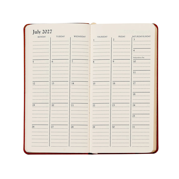 Graphic Image 2027 Pocket Datebook- Traditional Leather 3 1/4"x6"