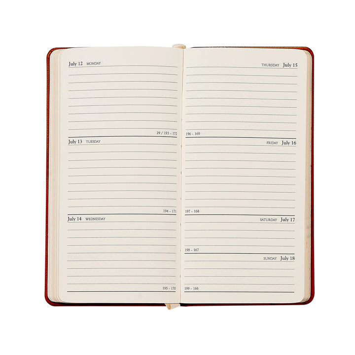 Graphic Image 2027 Pocket Datebook- Goatskin Leather 3 1/4"x6"
