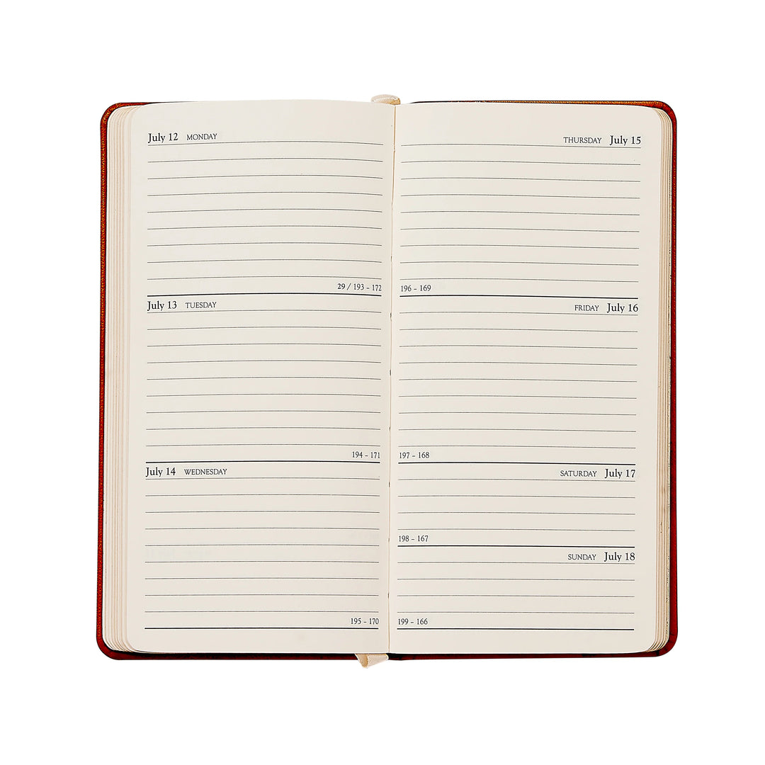 Graphic Image 2027 Pocket Datebook- Pebble Grain Leather 3 1/4"x6"