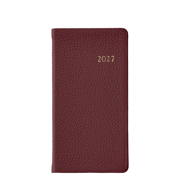 Graphic Image 2027 Pocket Datebook- Pebble Grain Leather 3 1/4"x6"