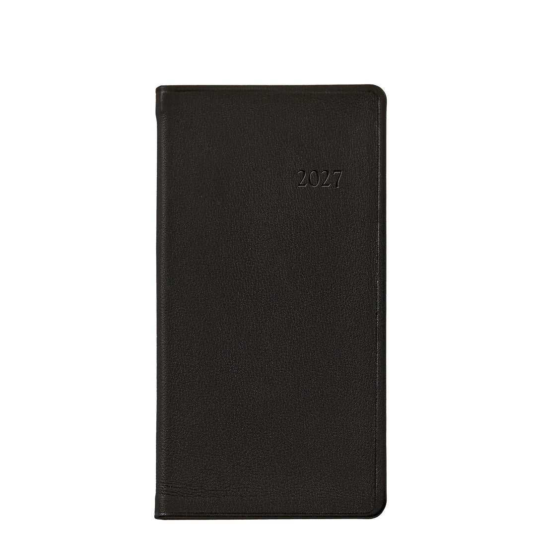 Graphic Image 2027 Pocket Datebook- Traditional Leather 3 1/4"x6"