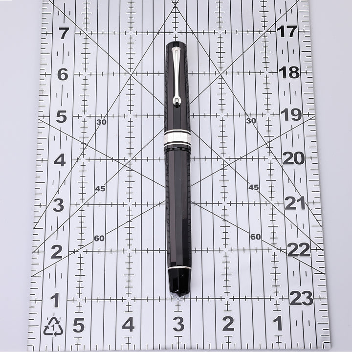 Omas Paragon Black And Silver Fountain Pen