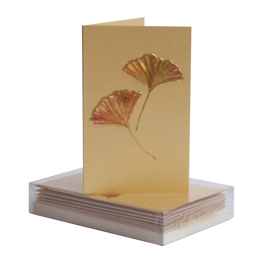 Ginkgo on Gold Mini Note Card (8 ct.)