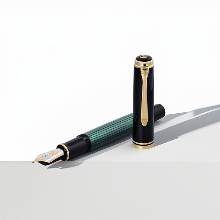 Pelikan Souverän M1000 Green Stripe (Translucent Barrel –two chicks logo)