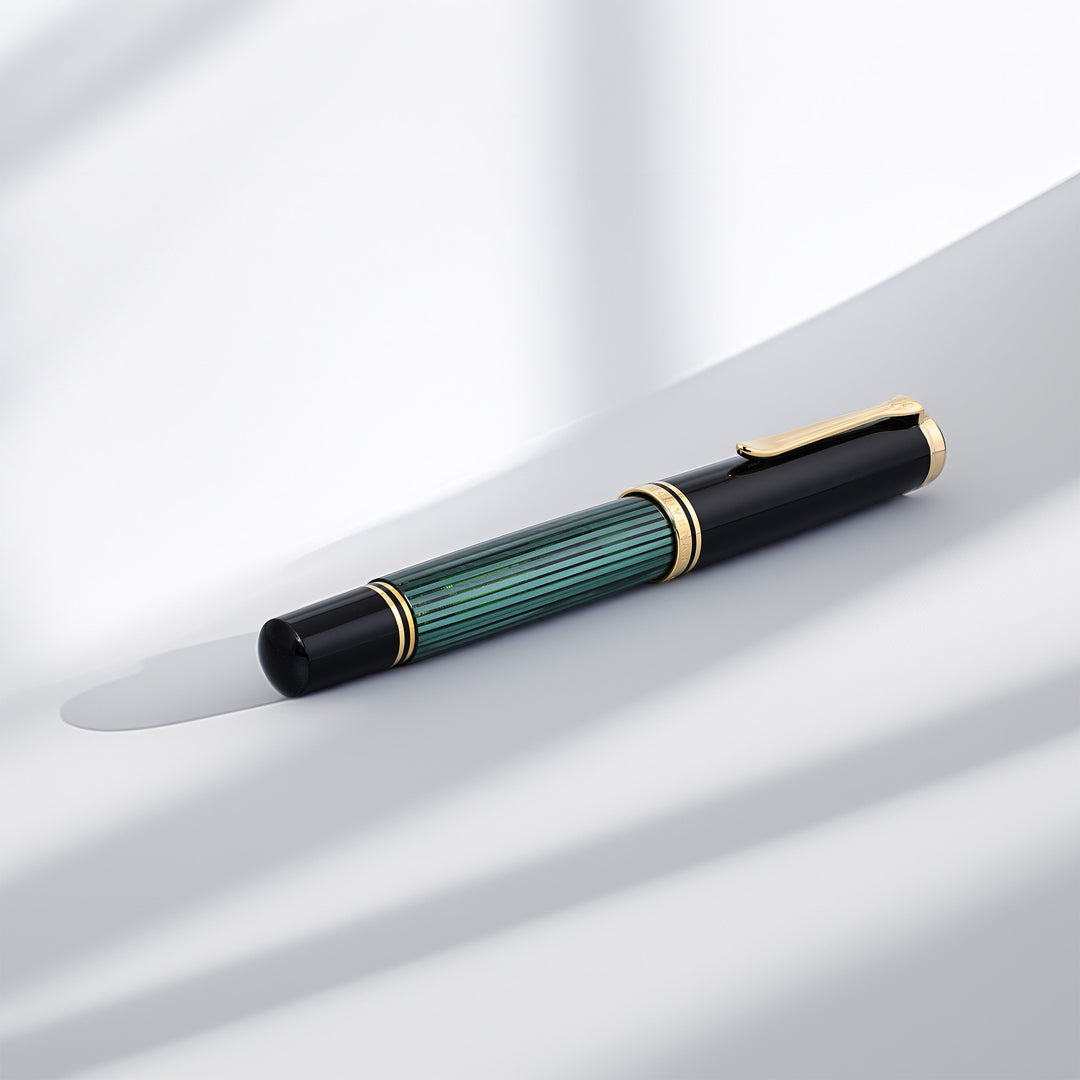 Pelikan Souverän M1000 Green Stripe (Translucent Barrel –two chicks logo)