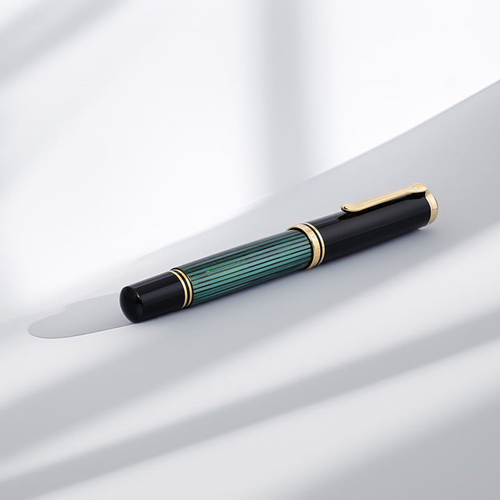 Pelikan Souverän M1000 Green Stripe (Translucent Barrel –two chicks logo)
