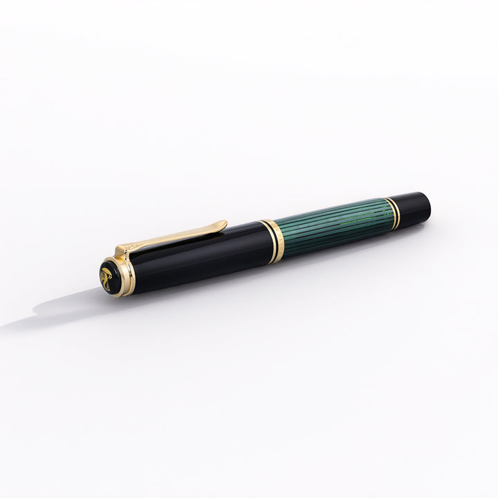 Pelikan Souverän M1000 Green Stripe (Translucent Barrel –two chicks logo)