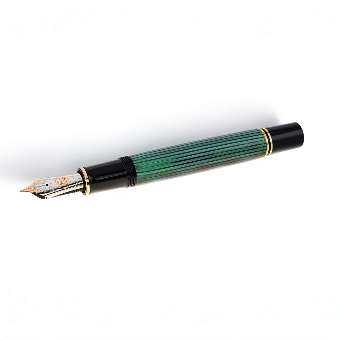 Pelikan Souverän M1000 Green Stripe (Translucent Barrel –two chicks logo)