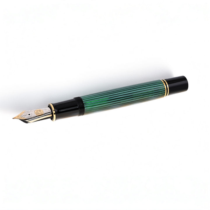 Pelikan Souverän M1000 Green Stripe (Translucent Barrel –two chicks logo)