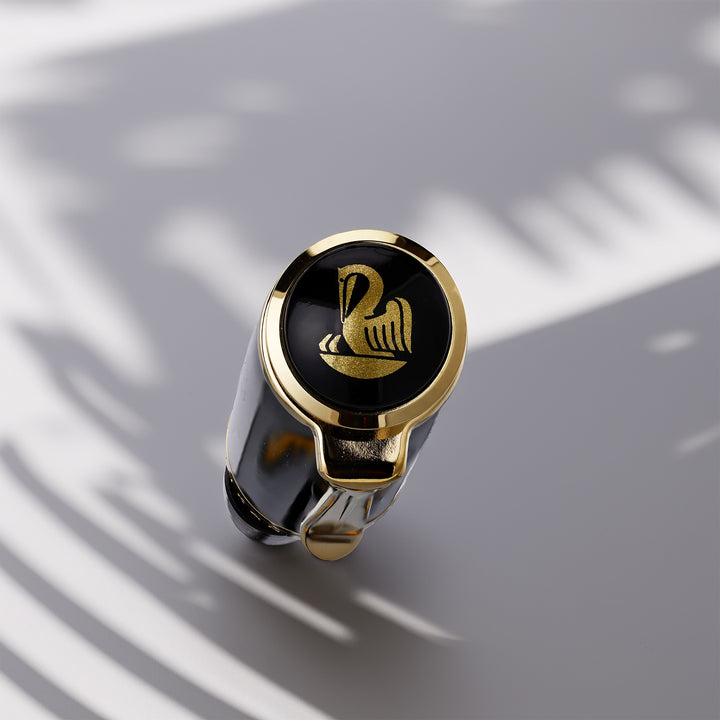 Pelikan Souverän M1000 Green Stripe (Translucent Barrel –two chicks logo)