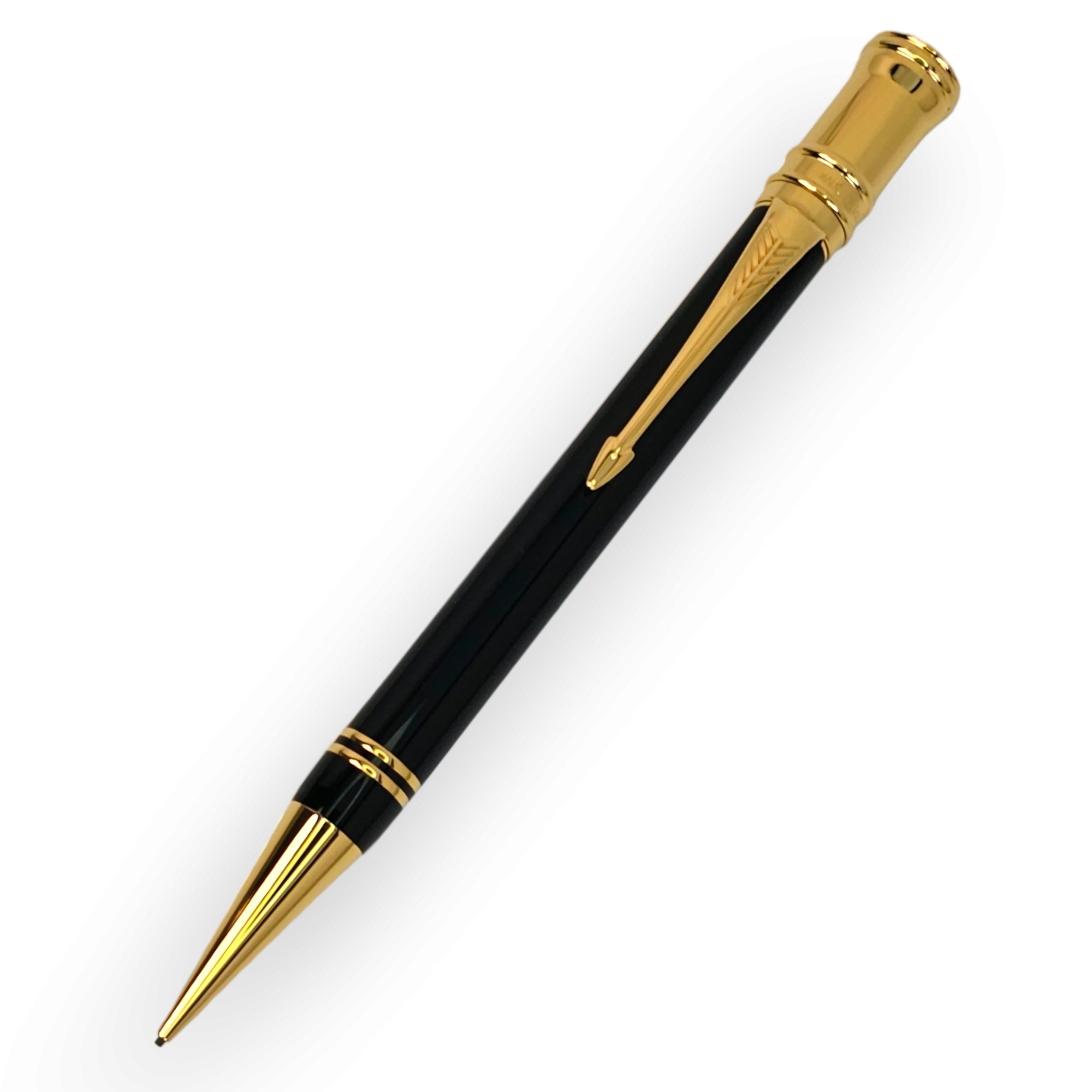 Parker Duofold Mechanical Pencil 0.7mm Black with Gold Trim