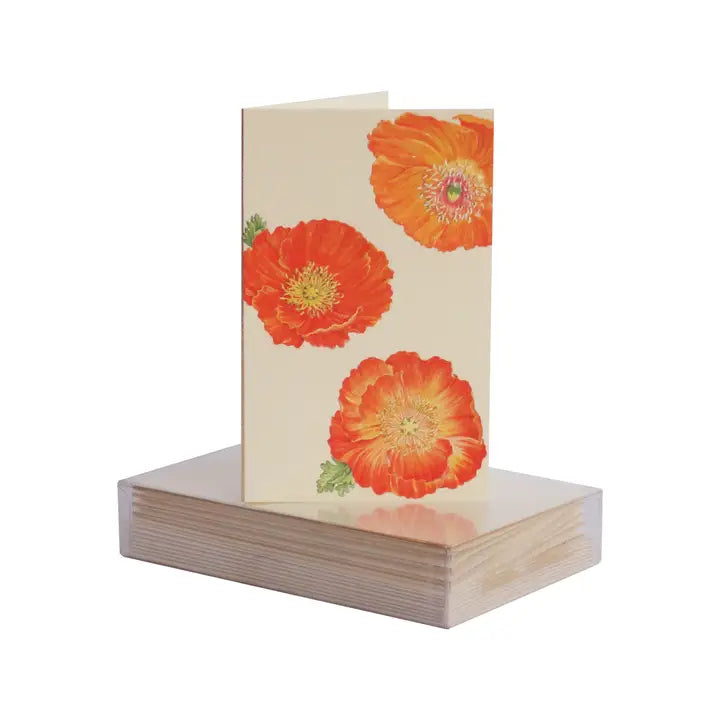 Poppy Pattern Mini Note Card (8 Cards & Envelopes)