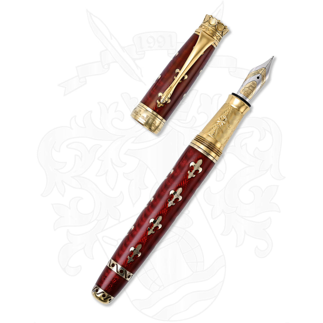 Michel Perchin Red Fleur De Lis