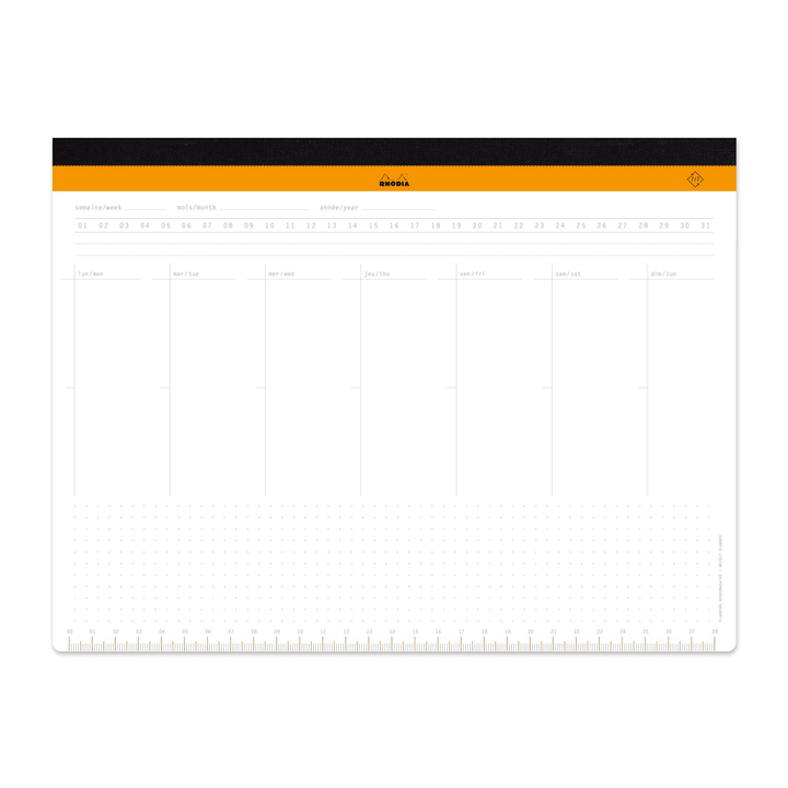 Rhodia Undated Weekly Desk Pad - 16.5" x 12.25"