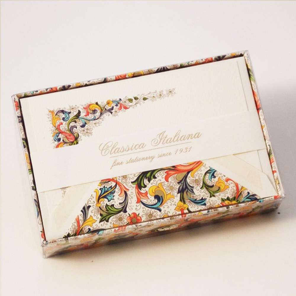 Rossi - Flat Cards & Lined Envelopes 3.25" x 5.25" in Florentine Style