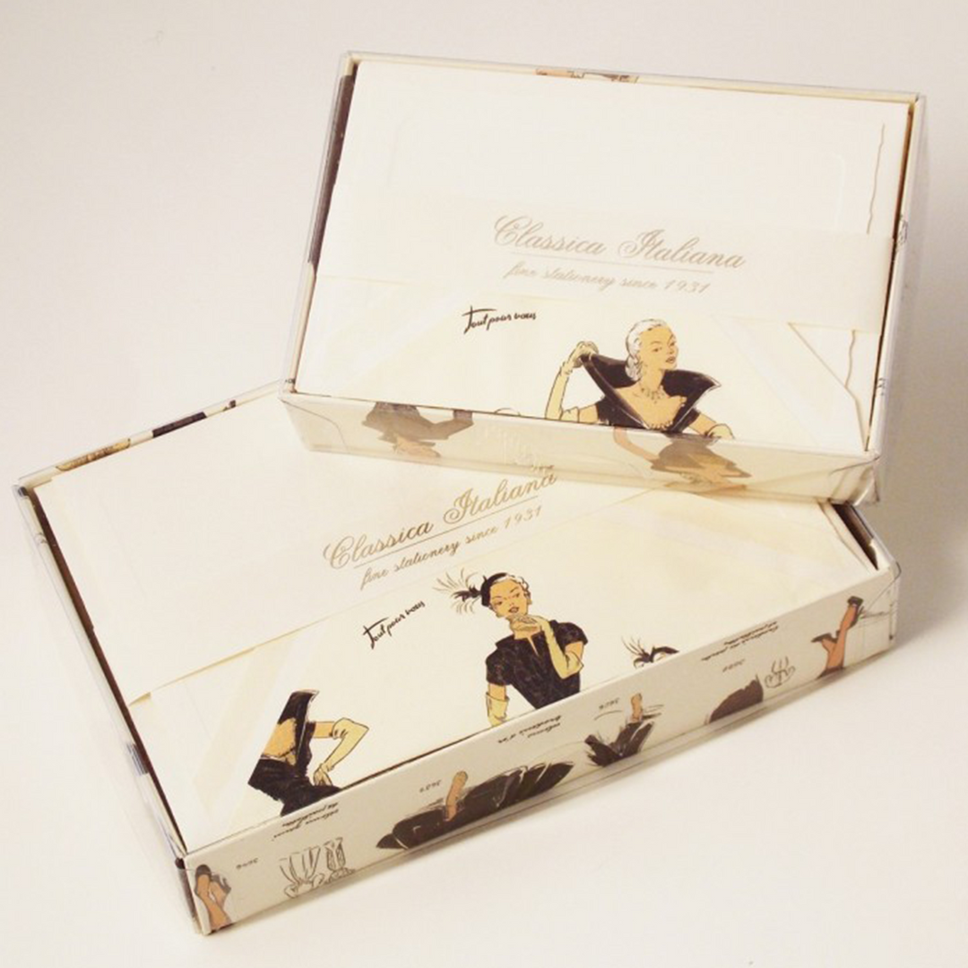Women's Fashion Flat Cards 3.25" x 5.25"  (10ct.) | Rossi 1931 Italian Stationery