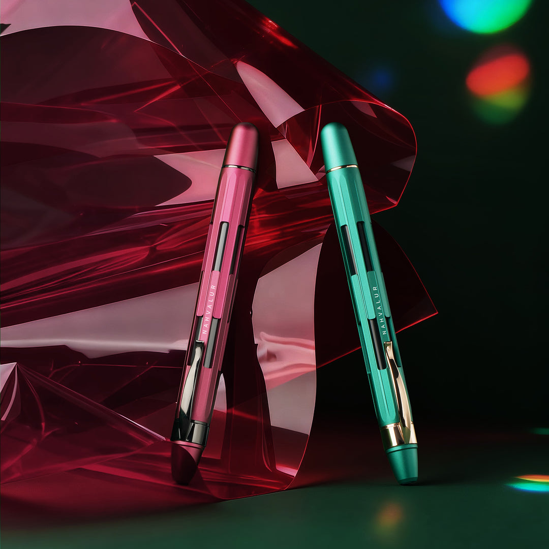 Nahvalur Eclipse Emerald And Ruby Fountain Pens