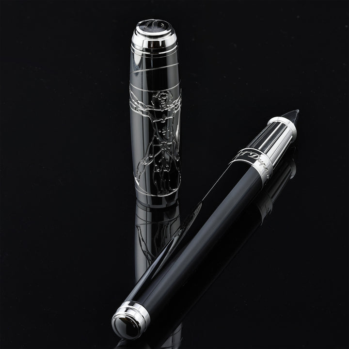 S.T. Dupont Line D Vitruvian Man Premium Black - Rollerball